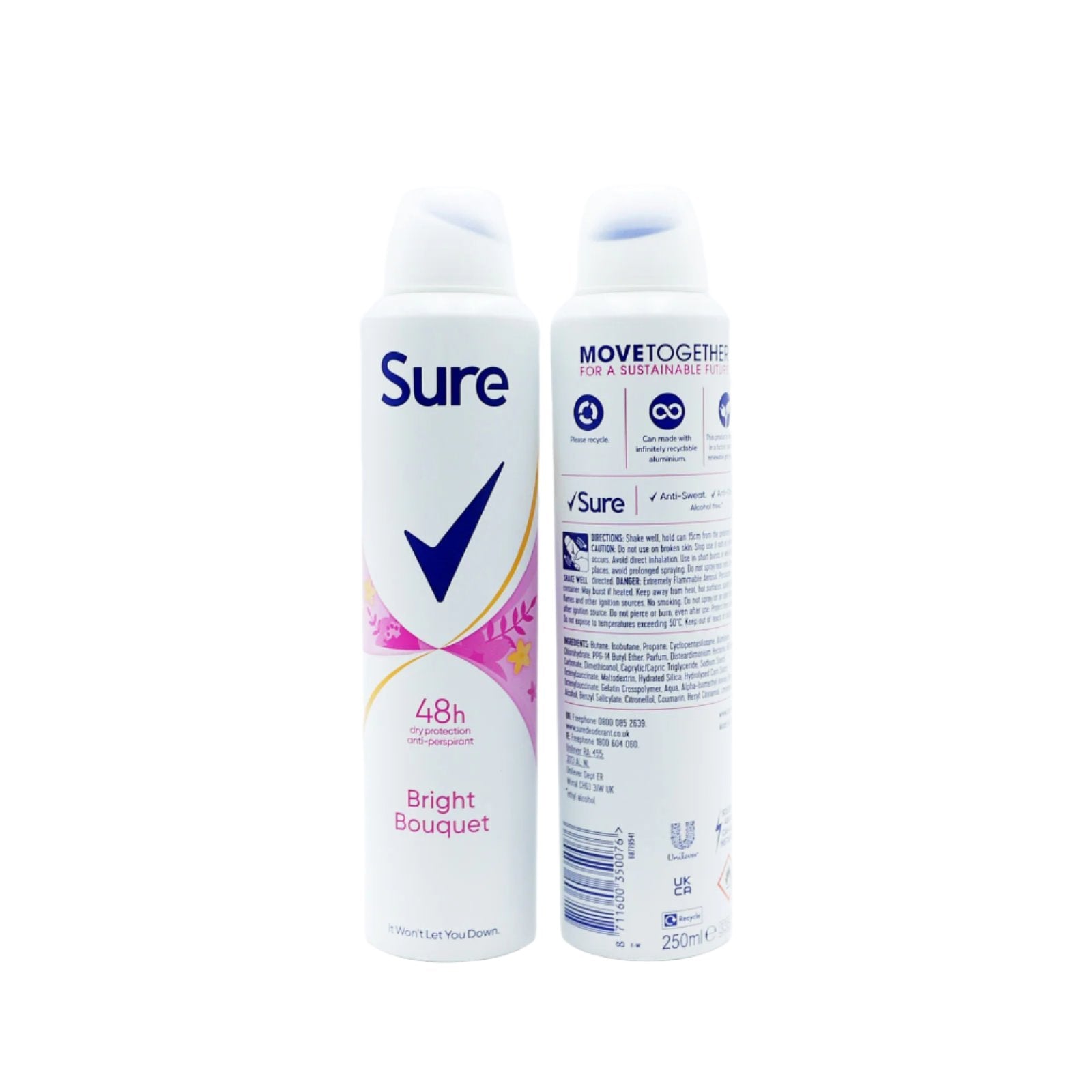 Sure 48h Bright Bouquet Anti-perspirant 250ml Sure 48h Bright Bouquet Anti-perspirant 250ml